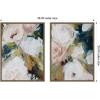 image:imageKate and Laurel Sepia Florals III 2 Piece Framed Canvas Wall Art Set by Amy Lighthall Sylvie Beaded Dark Gold Modern Contemporary Flower Art for Wall Decor