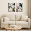 image:imageKate and Laurel Sepia Florals III 2 Piece Framed Canvas Wall Art Set by Amy Lighthall Sylvie Beaded Dark Gold Modern Contemporary Flower Art for Wall Decor