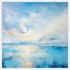 image:imageKate and Laurel Serence Coastal Waters Tranquil Landscape Framed Canvas Wall Art by The Creative Bunch Studio 22 x 22 Sylvie White Coastal Abstract Beach Landscapes Art for Wall Decor Living Room