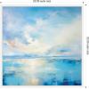 image:imageKate and Laurel Serence Coastal Waters Tranquil Landscape Framed Canvas Wall Art by The Creative Bunch Studio 22 x 22 Sylvie White Coastal Abstract Beach Landscapes Art for Wall Decor Living Room