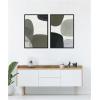 image:imageKate and Laurel Shape Study No 1 amp No 2 2 Piece Framed Canvas Wall Art Set by Amy Lighthall Sylvie Black Modern Contemporary Abstract Art for Wall Decor