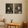 image:imageKate and Laurel Simple Arrangement amp Arranged Marriage 2 Piece Framed Canvas Wall Art Set by Mary Sparrow Sylvie Beaded Dark Gold Traditional Still Life Art for Wall Decor
