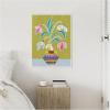 image:imageKate and Laurel Snowdrops the January Birth Flower Framed Canvas Wall Art by Rachel Lee 23 x 30 Sylvie Beaded White Modern Abstract Flowers Art for Wall Decor Living Room Bedroom