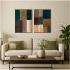 image:imageKate and Laurel Stacked 2 Piece Framed Canvas Wall Art Set by Amy Lighthall Sylvie Walnut Modern Contemporary Abstract Art for Wall Decor
