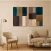 image:imageKate and Laurel Stacked 2 Piece Framed Canvas Wall Art Set by Amy Lighthall Sylvie Walnut Modern Contemporary Abstract Art for Wall Decor