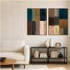 image:imageKate and Laurel Stacked 2 Piece Framed Canvas Wall Art Set by Amy Lighthall Sylvie Walnut Modern Contemporary Abstract Art for Wall Decor