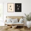 image:imageKate and Laurel Starburst Retro Atomic 70s Style MCM Minimalist 2 Piece Framed Canvas Wall Art Set by Lucky Guava Sylvie Walnut Mid Century Modern Abstract Art for Wall Decor