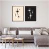 image:imageKate and Laurel Starburst Retro Atomic 70s Style MCM Minimalist 2 Piece Framed Canvas Wall Art Set by Lucky Guava Sylvie Walnut Mid Century Modern Abstract Art for Wall Decor