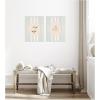 image:imageKate and Laurel Striped Heritage 2 Piece Framed Canvas Wall Art Set by Nikita Jariwala Sylvie Beaded White Vintage Flower Art for Wall Decor