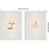 image:imageKate and Laurel Striped Heritage 2 Piece Framed Canvas Wall Art Set by Nikita Jariwala Sylvie Beaded White Vintage Flower Art for Wall Decor