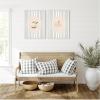 image:imageKate and Laurel Striped Heritage 2 Piece Framed Canvas Wall Art Set by Nikita Jariwala Sylvie Beaded White Vintage Flower Art for Wall Decor