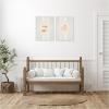 image:imageKate and Laurel Striped Heritage 2 Piece Framed Canvas Wall Art Set by Nikita Jariwala Sylvie Beaded White Vintage Flower Art for Wall Decor