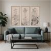 image:imageKate and Laurel Study of Thistles and Grass Walter Clark 3 Piece Framed Canvas Wall Art Set by The Smithsonian American Art Museum Sylvie Dark Gold Vintage Flower Art for Wall Decor
