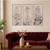 image:imageKate and Laurel Study of Thistles and Grass Walter Clark 3 Piece Framed Canvas Wall Art Set by The Smithsonian American Art Museum Sylvie Dark Gold Vintage Flower Art for Wall Decor