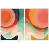 image:imageKate and Laurel Summer Sun 1 and 2 Set of 2 18x24 Framed Canvas Wall Art Set by Alicia Bock Sylvie White Modern Abstract Art for Wall Decor Living Room Bedroom