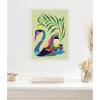 image:imageKate and Laurel Swan Vase Framed Canvas Wall Art by Rachel Lee 18 x 24 Sylvie Beaded White Whimsical Abstract Animals Nature Art for Wall Decor Living Room Bedroom
