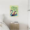 image:imageKate and Laurel Swan Vase Framed Canvas Wall Art by Rachel Lee 18 x 24 Sylvie Beaded White Whimsical Abstract Animals Nature Art for Wall Decor Living Room Bedroom