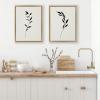 image:imageKate and Laurel Sylvie 1 Minimalist Botanical Sketch No 2 BW Framed Canvas Set by The Creative Bunch Studio 2 Piece 18x24 Natural 2Gold