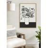 image:imageKate and Laurel Sylvie 1043 Black and White Vase Framed Canvas Wall Art by Teju Reval of SnazzyHues 23x33 Natural Decorative Chic Still Life Art Print for WallNatural