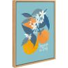 image:imageKate and Laurel Sylvie 551 Oranges Framed Canvas Wall Art by Mia Charro 18x24 Natural Fruit Art for Wall