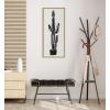 image:imageKate and Laurel Sylvie 664 Cactus In Pot BW Framed Canvas Wall Art by Teju Reval of SnazzyHues 18x40 Natural Modern Botanical Cactus Wall Decor ArtworkNatural