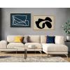 image:imageKate and Laurel Sylvie Abstract 10 Framed Canvas Wall Art by Apricot and Birch 23x33 Black Decorative Abstract Art Print for WallNatural