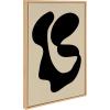 image:imageKate and Laurel Sylvie Abstract 10 Framed Canvas Wall Art by Apricot and Birch 23x33 Black Decorative Abstract Art Print for WallNatural