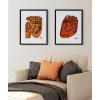 image:imageKate and Laurel Sylvie Abstract Faces Framed Canvas Wall Art by Marcello Velho Set of 2 18x24 Black Abstract Wall Decor