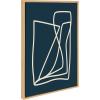 image:imageKate and Laurel Sylvie Abstract Lines in Blue Framed Canvas Wall Art by Apricot and Birch 23x33 Natural Decorative Abstract Art Print for Wall