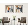 image:imageKate and Laurel Sylvie Abstract Mid Century Framed Canvas Wall Art by Rachel Lee of My Dream Wall 30x30 Natural Ecelectic Abstract Art Wall DcorBrown