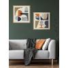 image:imageKate and Laurel Sylvie Abstract Mid Century Framed Canvas Wall Art by Rachel Lee of My Dream Wall 30x30 Natural Ecelectic Abstract Art Wall DcorNatural