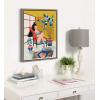 image:imageKate and Laurel Sylvie Abstract MidCentury Framed Canvas Wall Art by Rachel Lee 18x24 Gray Abstract Wall Decor