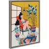 image:imageKate and Laurel Sylvie Abstract MidCentury Framed Canvas Wall Art by Rachel Lee 18x24 Gray Abstract Wall Decor