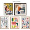 image:imageKate and Laurel Sylvie Abstract MidCentury Framed Canvas Wall Art by Rachel Lee 18x24 Gray Abstract Wall Decor