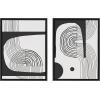 image:imageKate and Laurel Sylvie Abstract Minimal C and D Framed Canvas Wall Art Set by The Creative Bunch Studio 2 Piece Set 18x24 Black MultiPiece Modern Abstract Wall DcorBlack