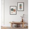 image:imageKate and Laurel Sylvie Abstract Soft Circles Part 1 and 2 Framed Canvas Wall Art Set by Lauradidthis Set of 2 18x24 Brown Colorful Modern Art for Wall