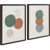 image:imageKate and Laurel Sylvie Abstract Soft Circles Part 1 and 2 Framed Canvas Wall Art Set by Lauradidthis Set of 2 18x24 Brown Colorful Modern Art for Wall