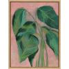 image:imageKate and Laurel Sylvie Alocasia Framed Canvas Wall Art by Nikita Jariwala 18x24 Natural Soft Floral Greenery Leaf Art for WallNatural