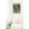 image:imageKate and Laurel Sylvie Alocasia Framed Canvas Wall Art by Nikita Jariwala 18x24 Natural Soft Floral Greenery Leaf Art for WallNatural