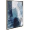 image:imageKate and Laurel Sylvie Aqua Abstract 1 Framed Canvas Wall Art by Amy Lighthall 23x33 Gray Decorative Blue Art Print for WallGray