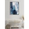 image:imageKate and Laurel Sylvie Aqua Abstract 1 Framed Canvas Wall Art by Amy Lighthall 23x33 Gray Decorative Blue Art Print for WallGray