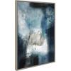 image:imageKate and Laurel Sylvie Aqua Abstract 2 Framed Canvas Wall Art by Amy Lighthall 23x33 Gray Blue Abstract Art for WallGray