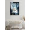image:imageKate and Laurel Sylvie Aqua Abstract 2 Framed Canvas Wall Art by Amy Lighthall 23x33 Gray Blue Abstract Art for WallGray