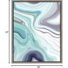 image:imageKate and Laurel Sylvie Aqua Marine and Purple Marble Abstract Framed Canvas Wall Art by Amy Peterson 18x24 Gray