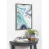 image:imageKate and Laurel Sylvie Aqua Marine and Purple Marble Abstract Framed Canvas Wall Art by Amy Peterson 18x24 Gray