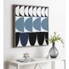 image:imageKate and Laurel Sylvie Arches in Blue Framed Canvas by Statement Goods 30x30 Gray Square Abstract Print for Living Room Dining Room Kitchen or Bedroom