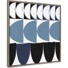 image:imageKate and Laurel Sylvie Arches in Blue Framed Canvas by Statement Goods 30x30 Gray Square Abstract Print for Living Room Dining Room Kitchen or Bedroom