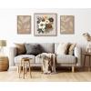 image:imageKate and Laurel Sylvie Beaded Blossom Symphony Vintage Framed Canvas Wall Art by Inkheart Designs 30x30 Gold Rustic Fall Floral Bouquet Art for Wall