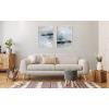 image:imageKate and Laurel Sylvie Beaded Coast 2 v1 and Coast 2 v2 Vintage Framed Canvas Wall Art Set by Nikita Jariwala 2 Piece Set 23x33 White Soft Abstract Island Landscape Art for Wall Decor