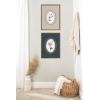 image:imageKate and Laurel Sylvie Beaded Cosmo in Oval and Dahlia in Oval Vintage Framed Canvas Wall Art Set by Valerie McKeehan of Lily and Val 2 Piece Set 18x24 Gold Antique Floral Illustration Art for Wall